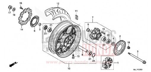 REAR WHEEL NC750DE de 2014